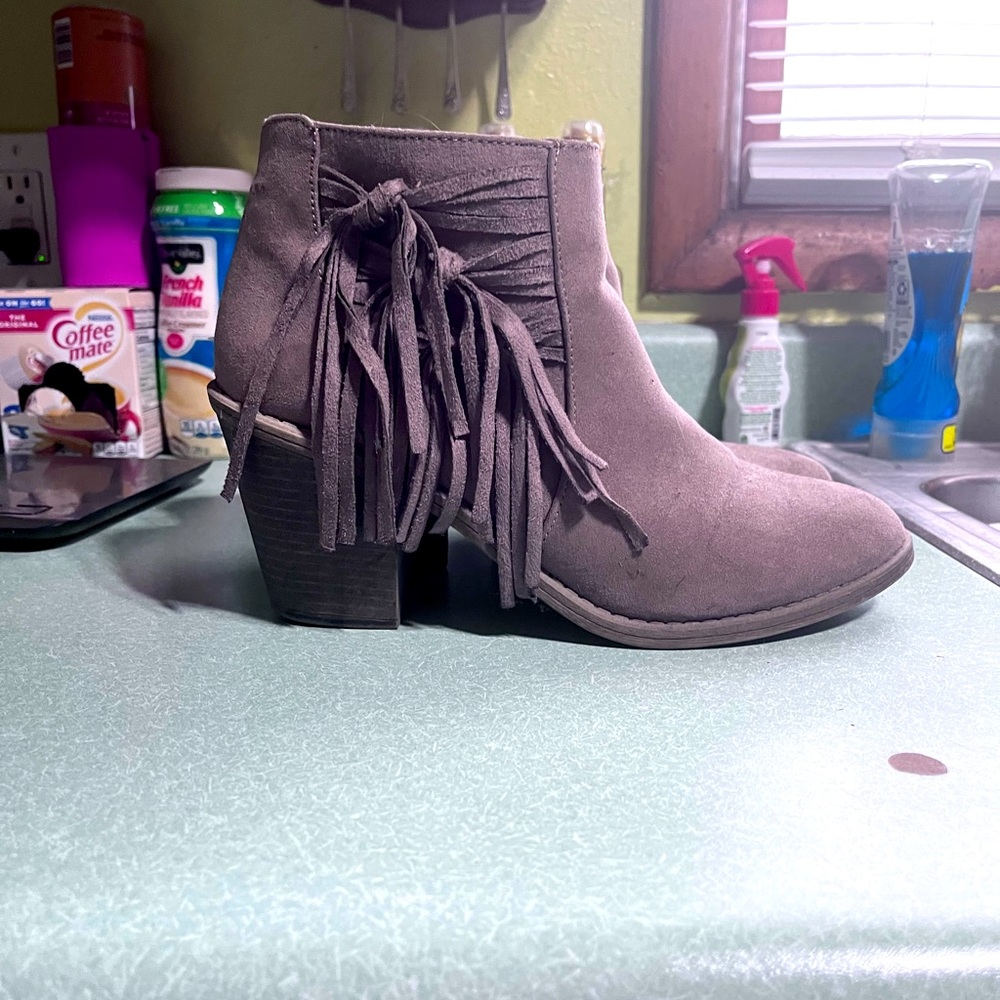 Fringe booties